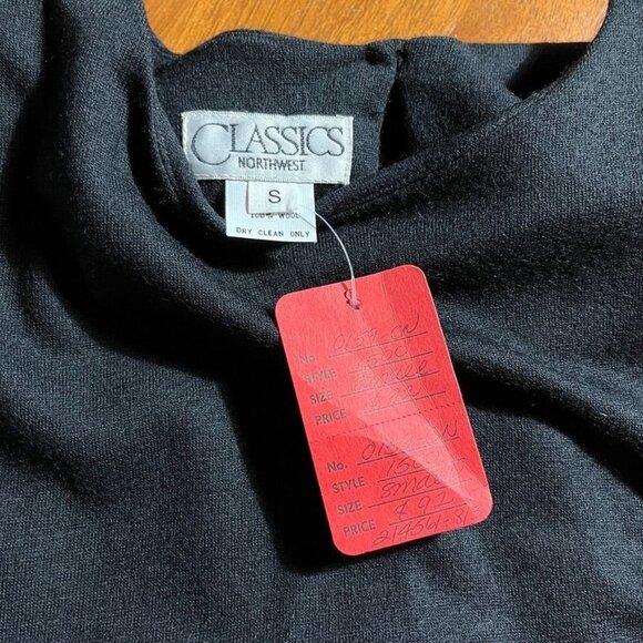 NEW Classics Northwest 100% Wool Dolman Sleeve Top Womens S Minimalist Lagenlook - Picture 5 of 8